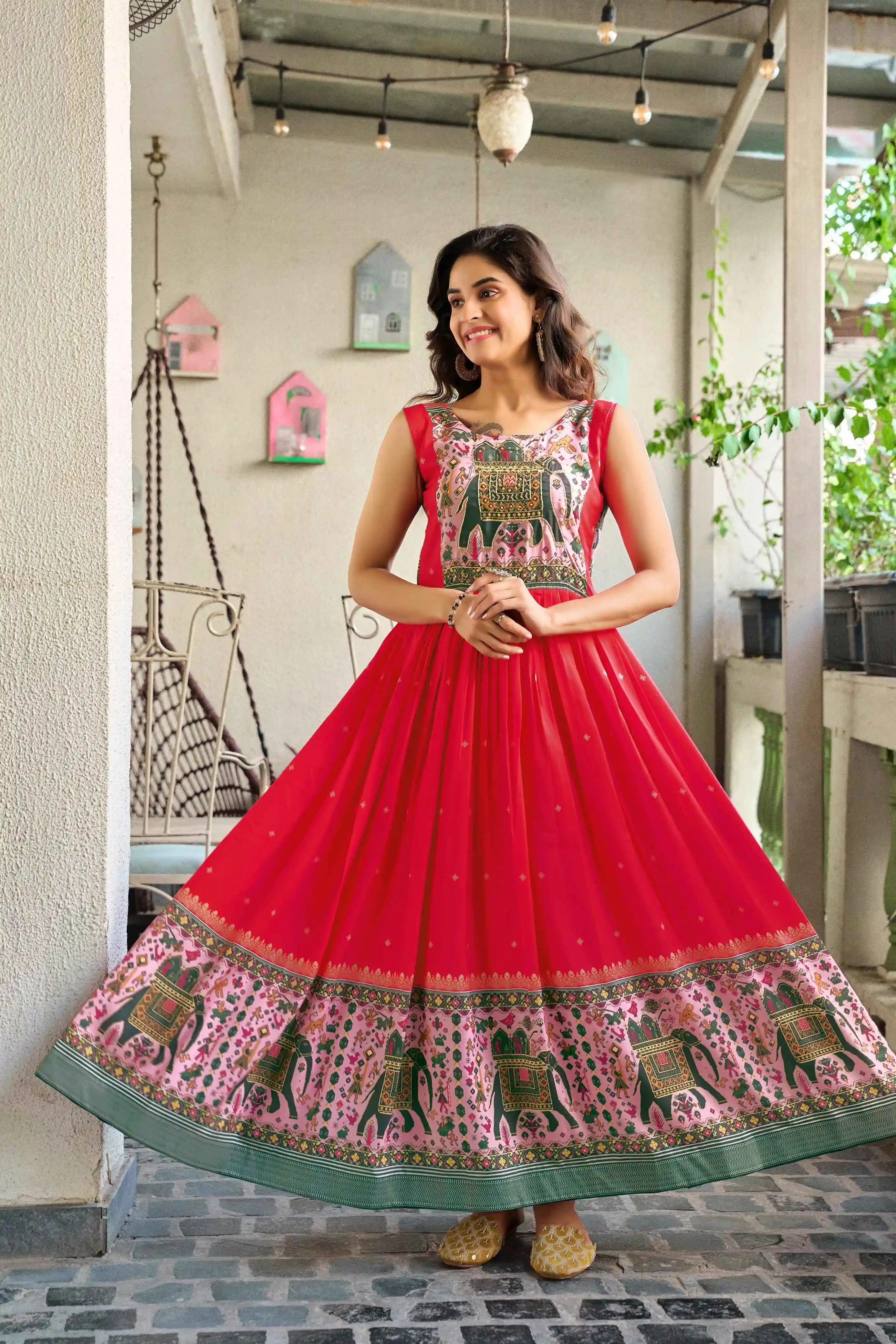 Anarkali Gown Heavy Muslin Silk MCW-105