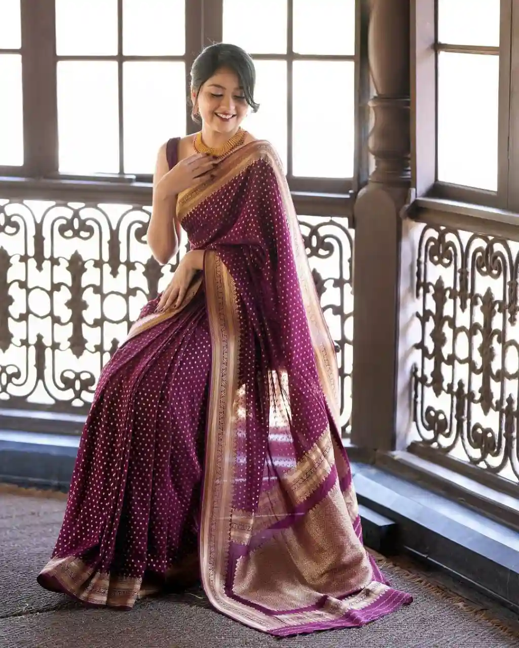kasturi  Banarasi Soft Silk Saree .