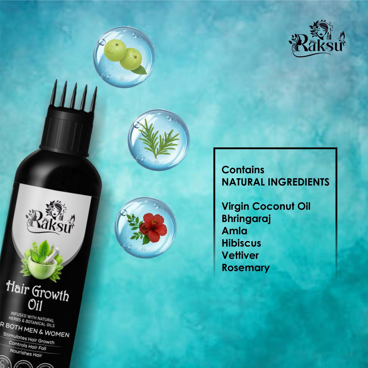 Hair Growth Oil 100ml  - Natural Herbs