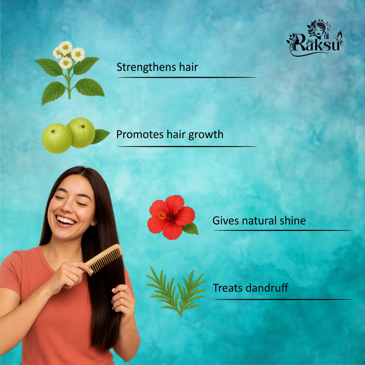 Hair Growth Oil 100ml  - Natural Herbs