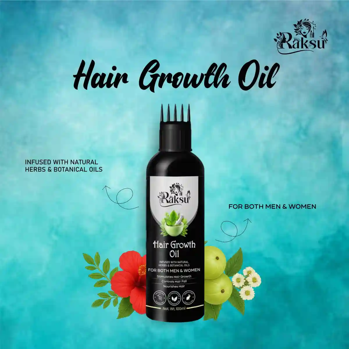 Hair Growth Oil 100ml  - Natural Herbs