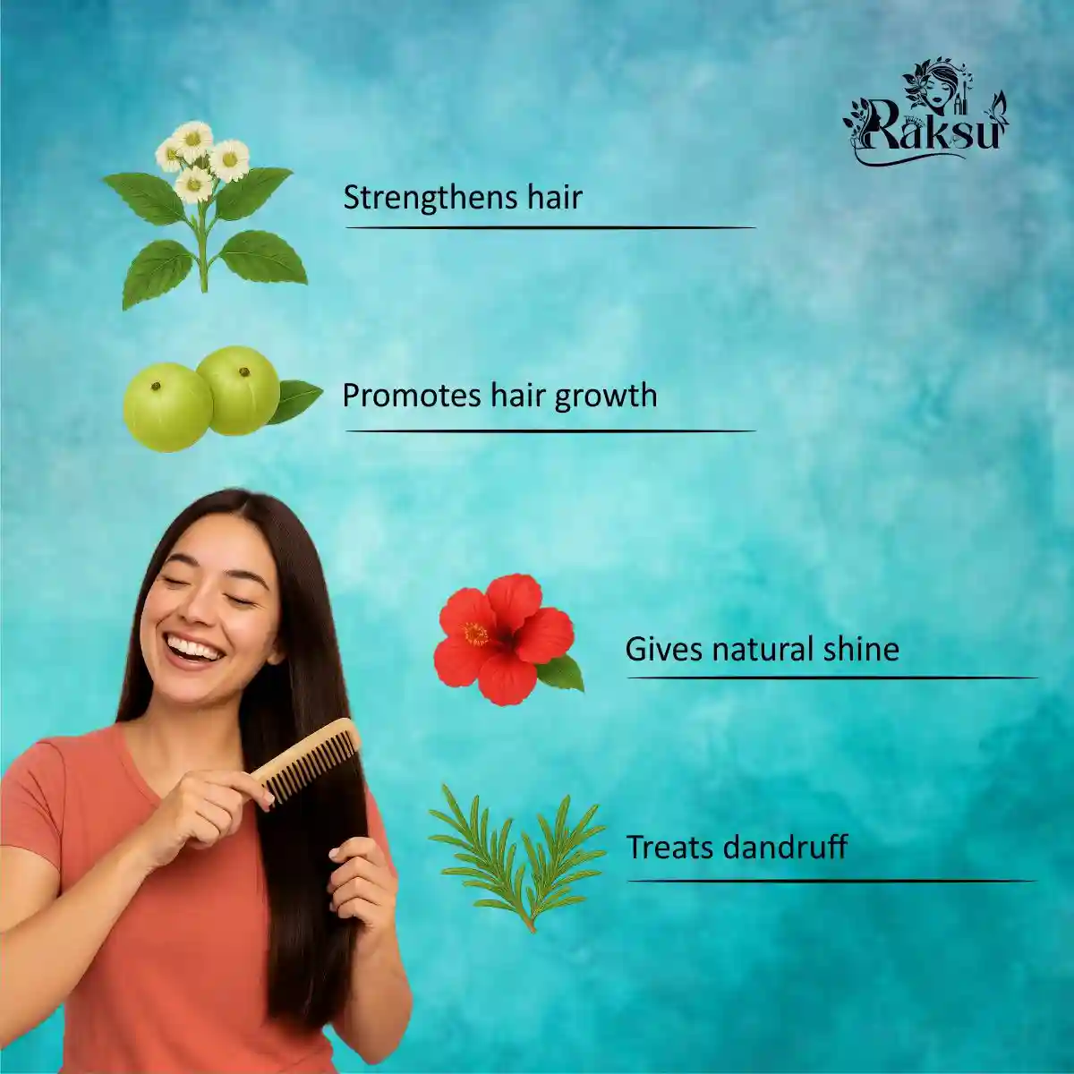 Hair Growth Oil 100ml  - Natural Herbs