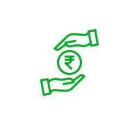 hands protecting indian rupee coin