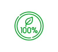 100% natural eco friendly leaf logo