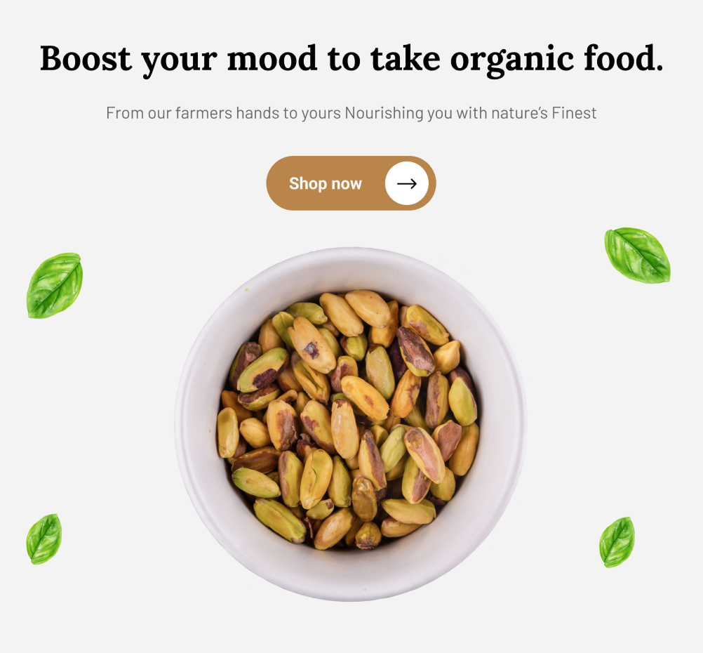organic pistachios bowl