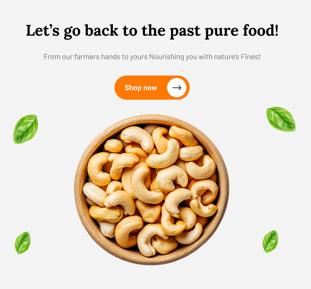 wooden bowl of cashews