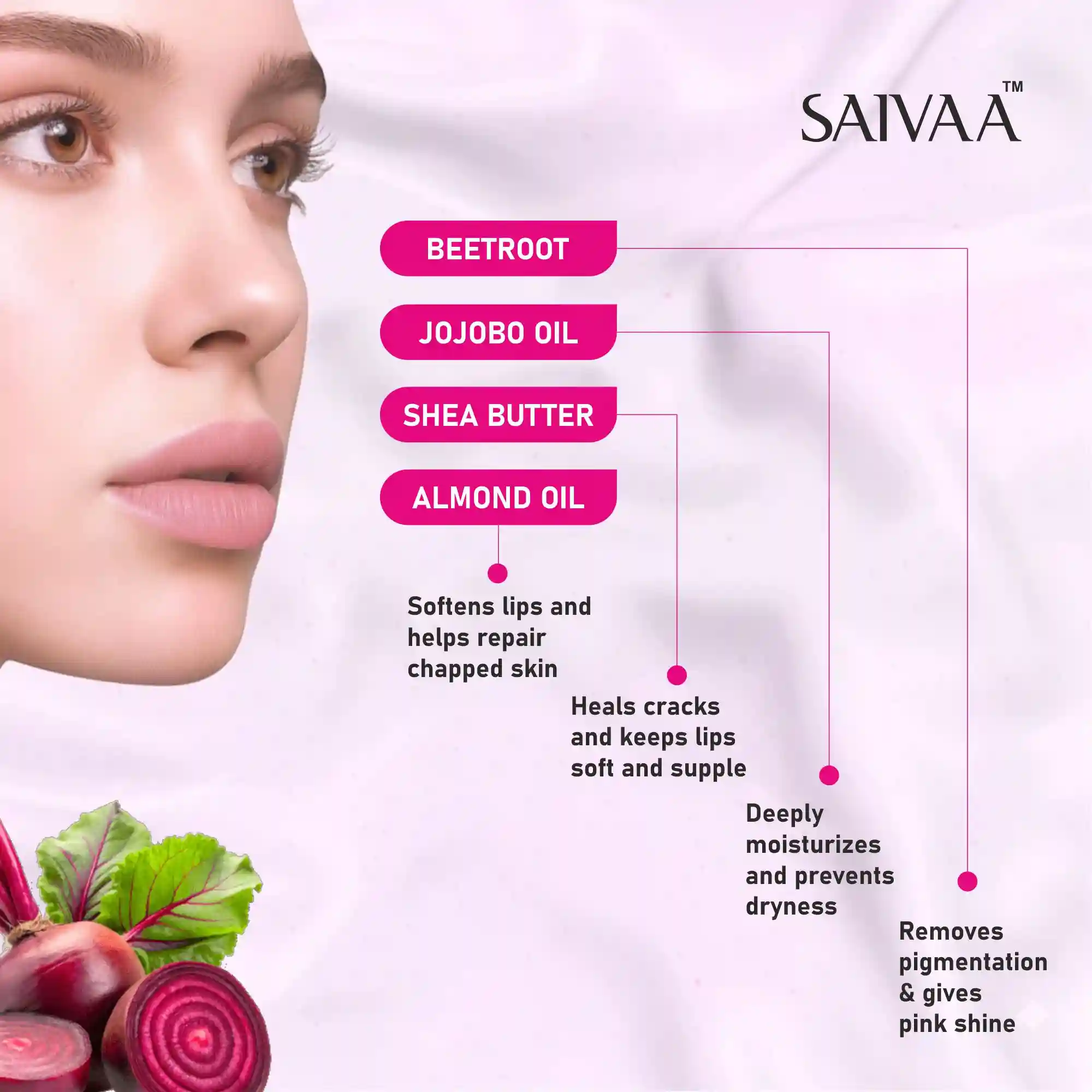 Beetroot Lip Balm(Organic)